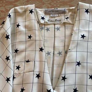 Vintage Norma Walter's for Neiman Marcus silk star blouse
